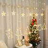Christmas Decor String Garland Curtain Light LED For Wedding Home Christmas Tree Ornament 2024 Navidad Xmas Gift Solar Energy