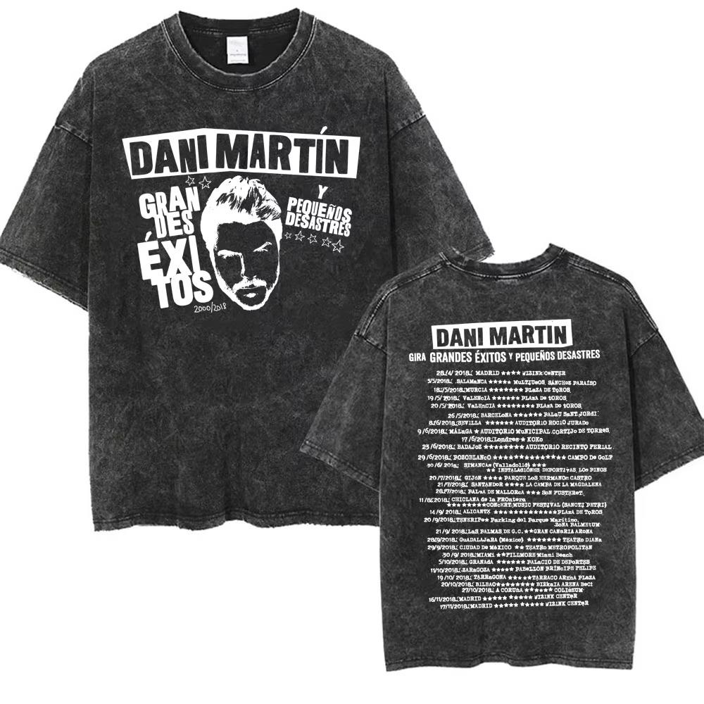 2026 new Washed Cotton Tshirt with Slogan Print Casual Streetwear Top for Fans
