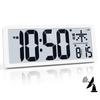 KMMKGG Digital Radio Clock LCD Wall Clock Large Screen Clock for the Automatic Time Adjustment Temperature Display Date and Day Display Display Alarm