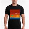 Relaxing Pixelated Beach Vista Tshirt Summer Casual Cotton Tee Oversized Streetwear Tops Vintage Graphic Print 100 Cotton