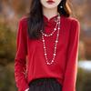 New Chinese-style German Velvet Base Shirt for Women's Half Turtle Neck Autumn and Winter New Loose Versatile Top