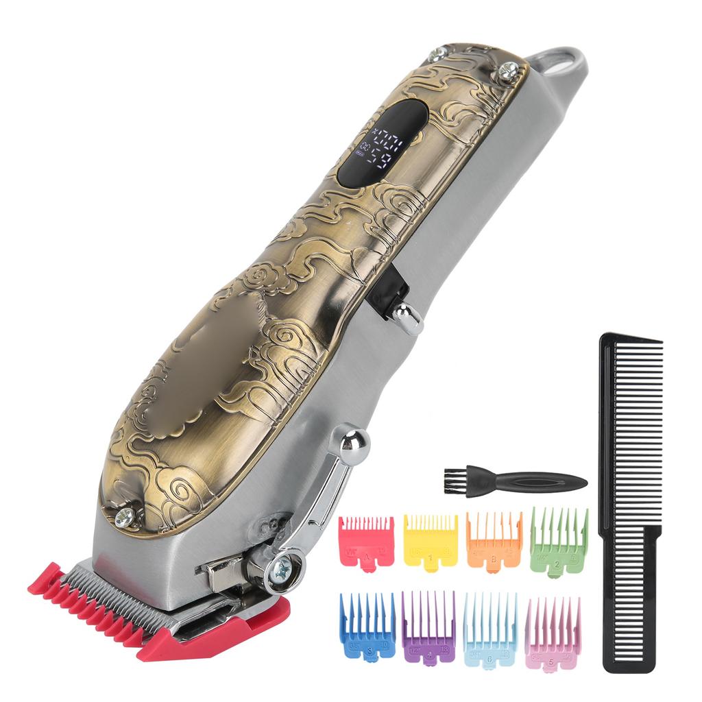 Electric Hair Clipper Set LCD Digital Men Beard Trimmer Barber Cutter for Oil Head 110‑240VEU Plug