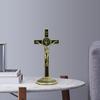 Crucifix and Stand Figurine Cross Altar Jesus Crucifixion for Decor