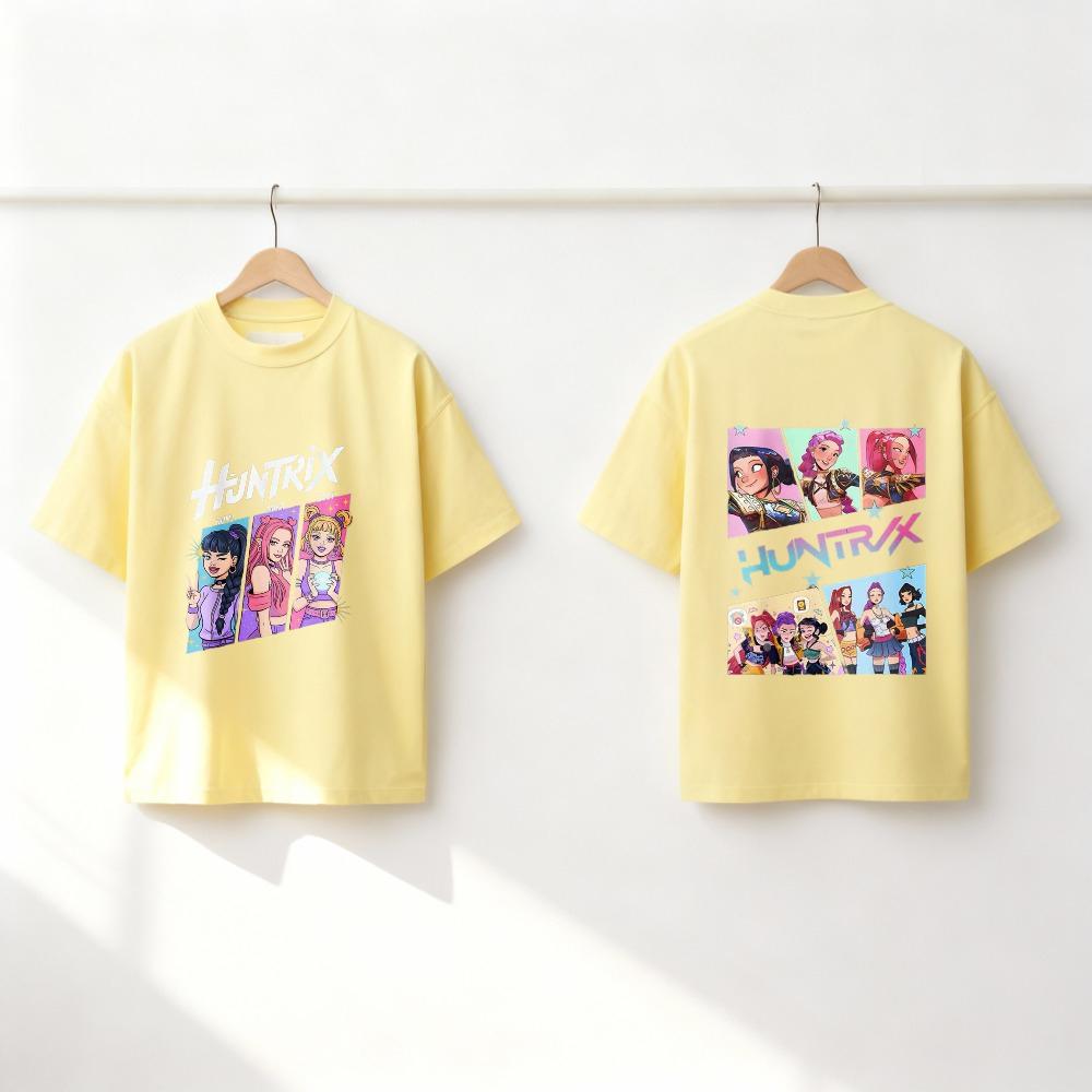 Популярная футболка Huntrix Hunter для детей, с коротким рукавом, летняя, двусторонняя, спортивная, костюм