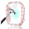 Блестящее стекло+чехол для Apple Watch 10 42мм 46мм Алмазный жесткий ПК бампер+Защитное стекло Чехол iwatch series 10 Аксессуары
