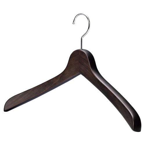 Nakata Hanger - Made in Japan Wooden Men's Shirt Hangers, Set of 5, Smoke Brown, SET-02 (420mm)