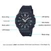 Casio Водонепроницаемые ударопрочные спортивные кварцевые часы с ремешком из смолы Мужские часы Черные GA-2100-1APR