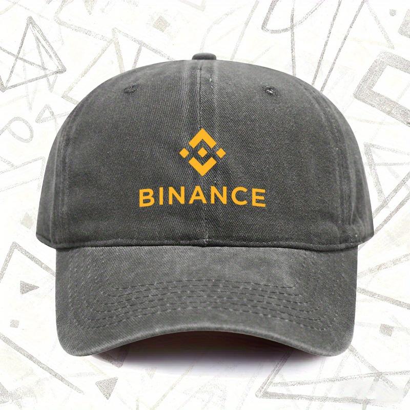 Кепка в винтажном стираном стиле Binance, подходит для мужчин и женщин, с прямым козырьком, принтом с надписью Binance, для ношения круглый год, повседневная