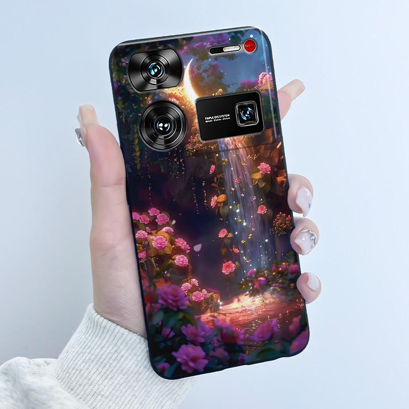 Чехол для ZTE Nubia Z60 Z70 Z70S Z50 Ultra Милое Сердечко Кролик Матовый Черный Мягкий Силиконовый Чехол для Nubia Z60Ultra Fundas Оболочка
