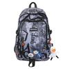 Schoolbag high value ins personality graffiti fashion large capacity trend casual schoolbag junior high school college student backpack