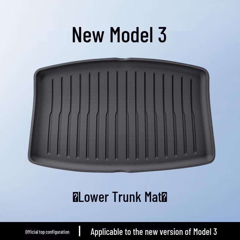 Коврики из ТПЭ для багажника и переднего багажника Tesla Model 3/Y - Аксессуары с индивидуальной посадкой