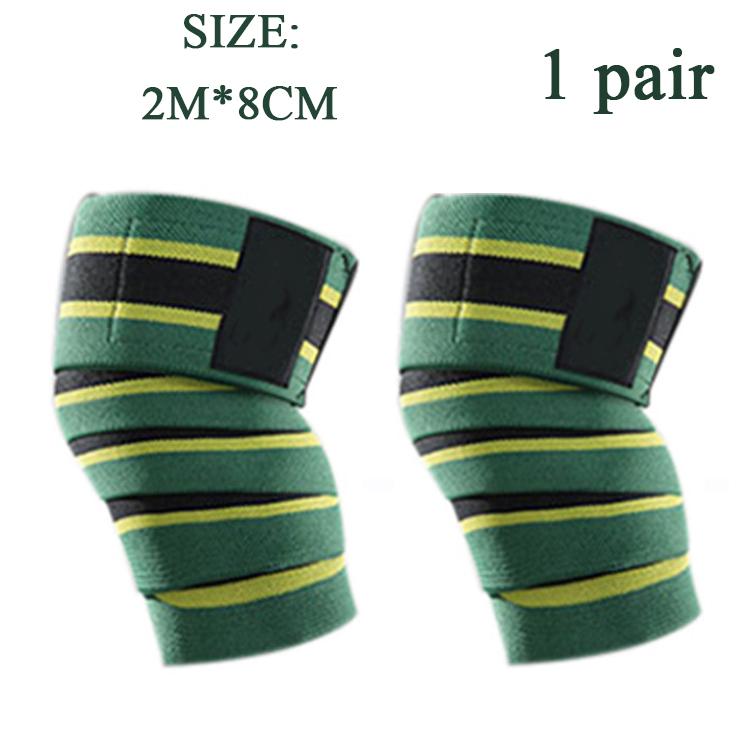 Knee Wraps Men Fitness Weight Lifting Elastic Bandage Compression Knee Support Sports Strap Knee Protector Bands Pad Sleeve