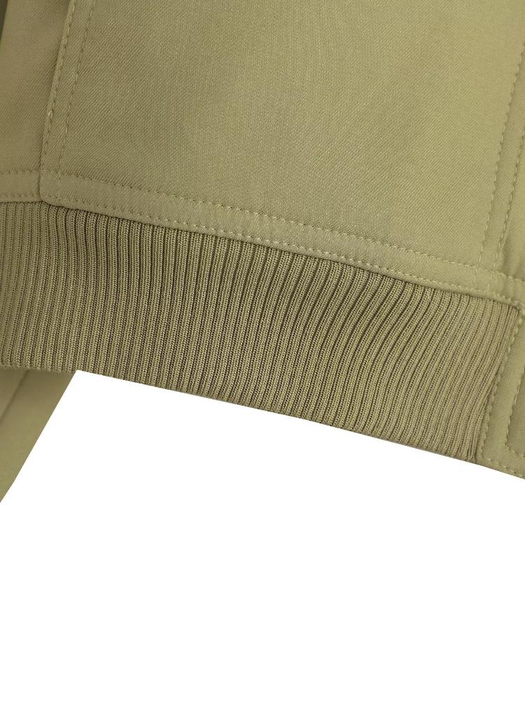 2024 элегантная однотонная уличная куртка женская с длинным рукавом на пуговицах тонкое укороченное пальто женские карманы дизайн повседневные шикарные топы новые