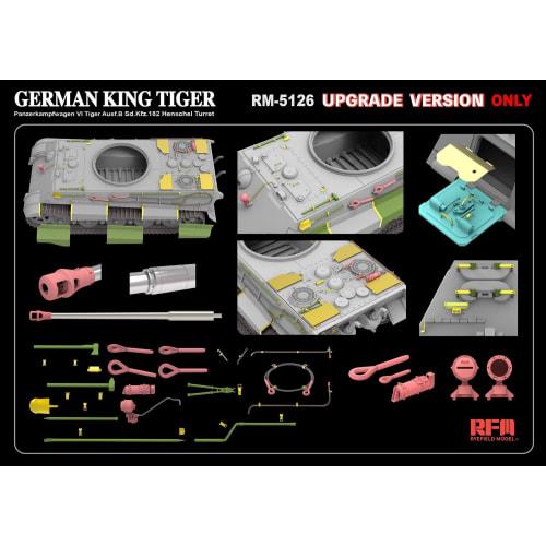 RYEFIELD MODEL 1/35 Sd.Kfz.182 King Tiger Henschel Turret Upgraded Version Plastic Model Kit RFM5126