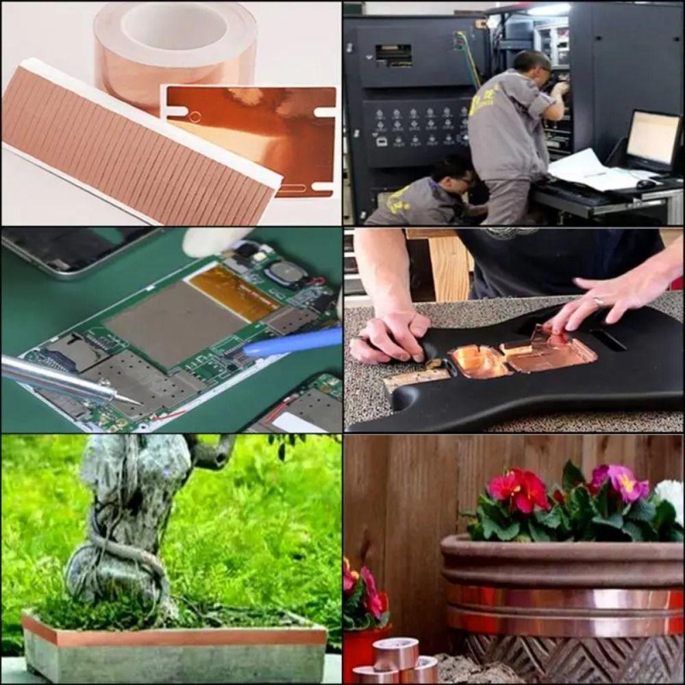 Толщина 0,05 мм DIY Медная фольга Лента Высокотемпературная стойкость Медная фольга Лента Мобильные телефоны
