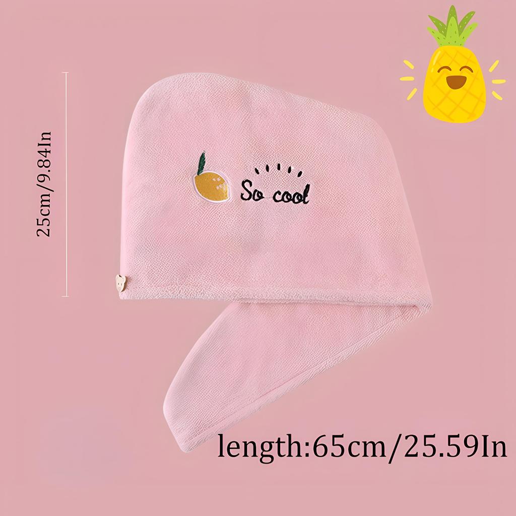 1 шт. Волшебная шапочка для душа из микрофибры с вышивкой, полотенце для ванной, шапочка для сухих волос, быстросохнущая, мягкая для женской головы-тюрбана