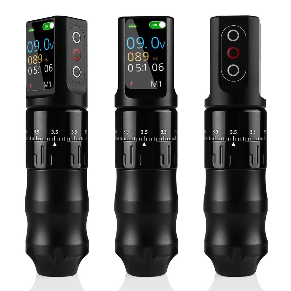 Профессиональная новая беспроводная тату-ручка с OLED-дисплеем, перманентный макияж, тату-ручка с аккумулятором 1200 мАч