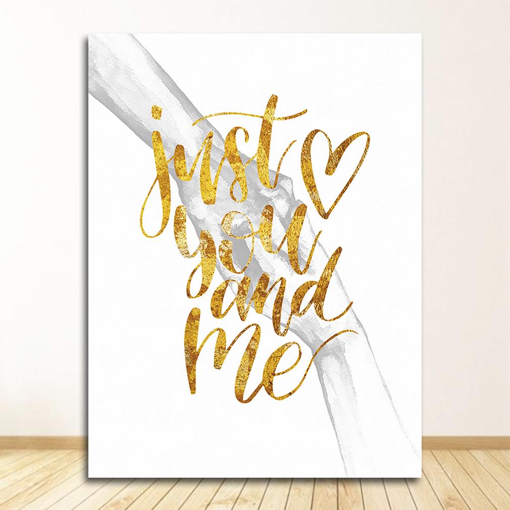 Настенный холст, постер, минималистичный принт, цитаты о любви, картина для декора гостиной, скандинавский задний белый стиль, сладкая любовь