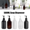 500ML PET Soap Dispenser Refillable Shampoo Conditioner Hands and Dishes Soap Dispenser Bottle for Kitchen Bathroom with Pump Distributor Bottle