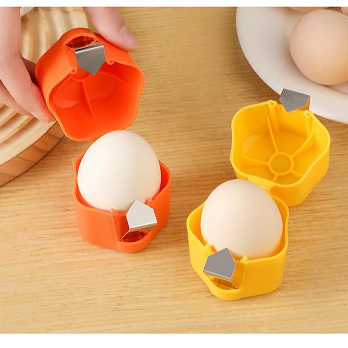 3pcs Portable Egg Peeler, Manual Egg Sheller for Kitchen, Quick Slicing Tool for Baking, Easy to Use, White