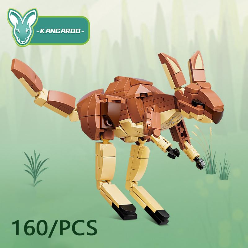 MOC Пазл Животные Строительные блоки Пчела Тигр Лев Жираф Лягушка Крокодилы Лиса Птица Дикий кабан Насекомые Мини DIY Кирпичный конструктор Игрушка Подарок F029