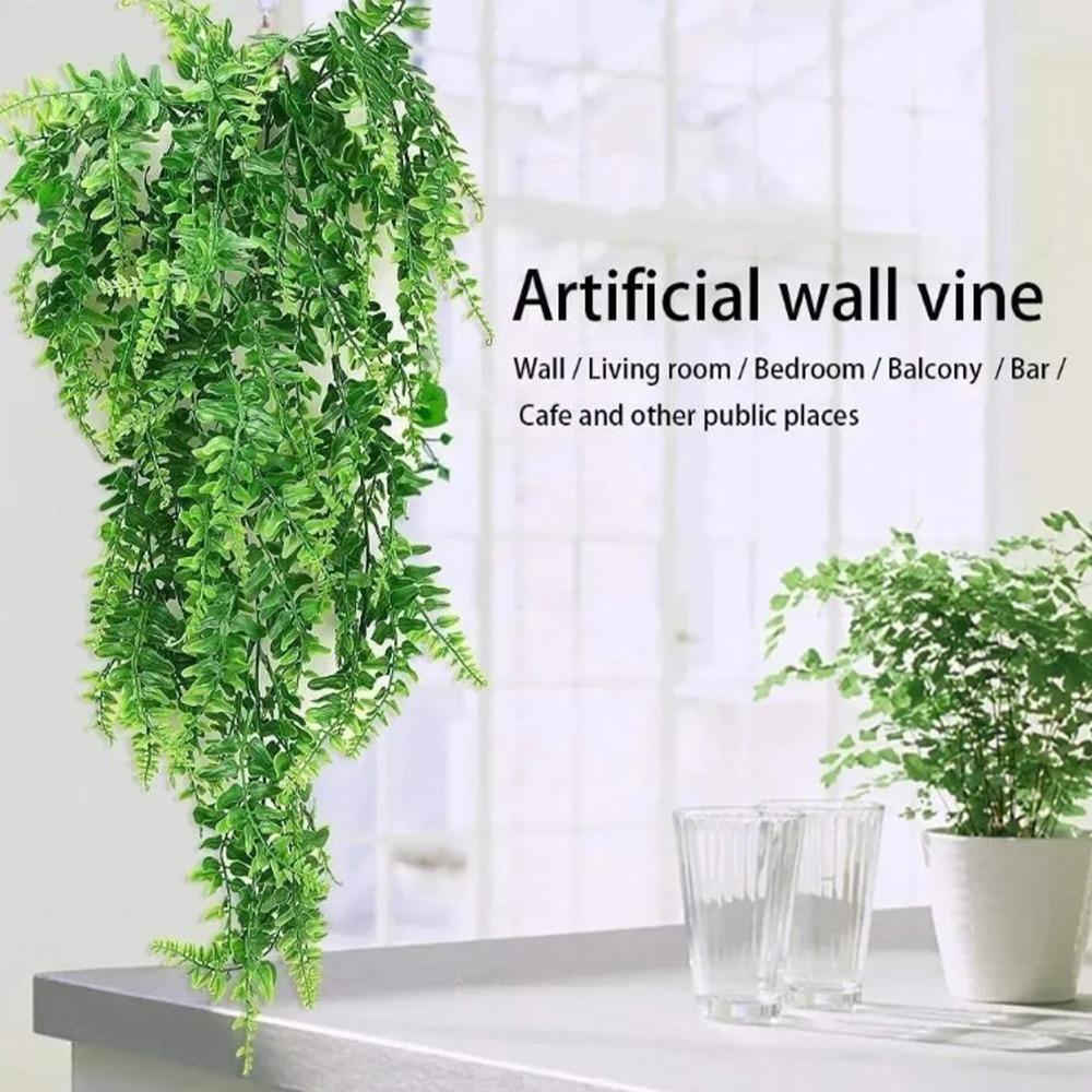 2pcs 29.92in Fake Hanging Plant Green Wall Hanging Plant Decor Artificial Greenery  Balcony
