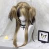 Synthetic Ombre Blonde Black Layered Wig Double Ponytail Cosplay Lolita Wigs  Halloween