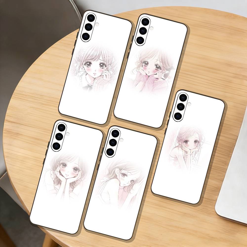 R-Ретро Шоудзё Нана Стиль Чехол Для Телефона Для Samsung Galaxy A73,A72,A71,A70,A53,A52,A51,Других Мягкий Черный Чехол