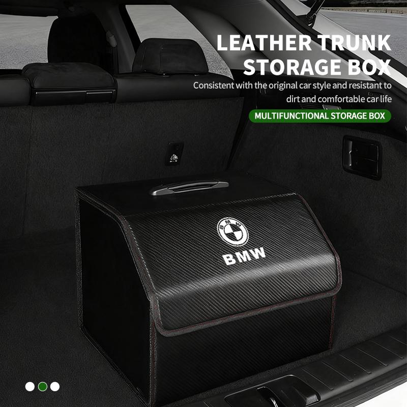 SHEJ3 Big Capacity Car Storage Box Trunk Organizer Durable Collapsible For BMW Performance X1 M3 M6 F01 F02 E34 E36 E60 F10 F20 X6