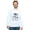 Disney Mens Mickey And Minnie Mouse Love Sweatshirt