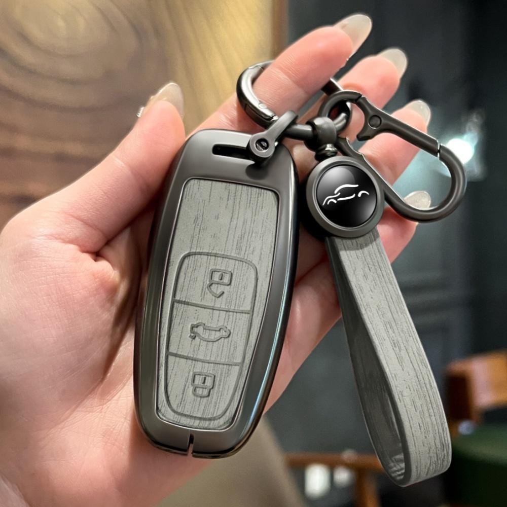 Металлический чехол для автомобильного дистанционного ключа, чехол-брелок для A3 A4 B9 A6 A7 4K A8 E-tron Q5 Q8 C8 D5 SQ8, защитная сумка для ключей, аксессуары