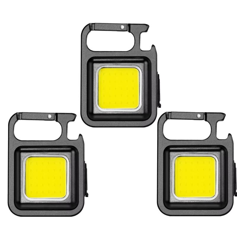 Супер Яркий Мини COB Брелок-Фонарик Портативный Зарядный Фонарь Кемпинговые Огни с Магнитом 3 Режима Освещения Для Рабочей Лампы