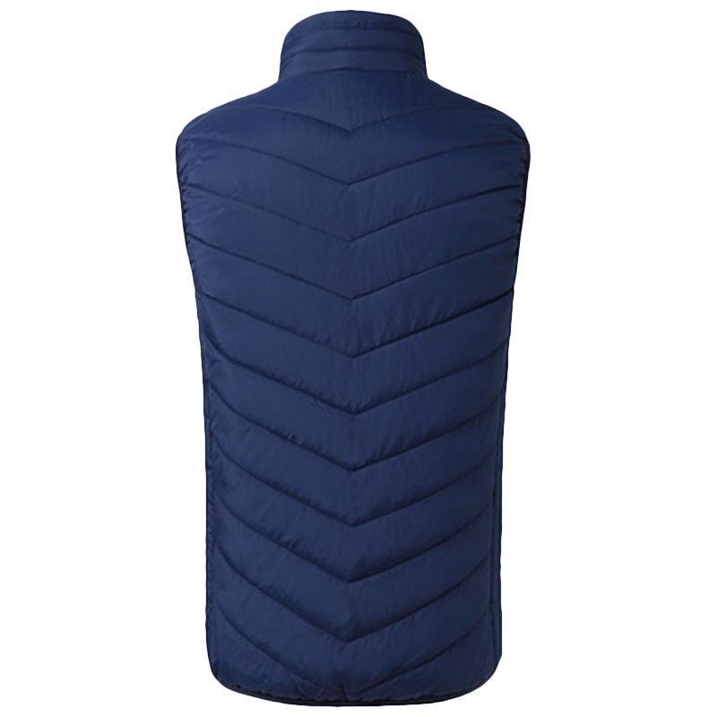 Мужской электрический жилет с подогревом, USB-зимняя теплая водонепроницаемая куртка-жилет