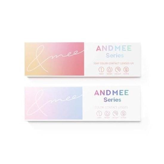 Color lenses Andmee One Day Biscuit 10 pieces 1day UV cut prescription without 14.5mm (Biscuit 0.00)