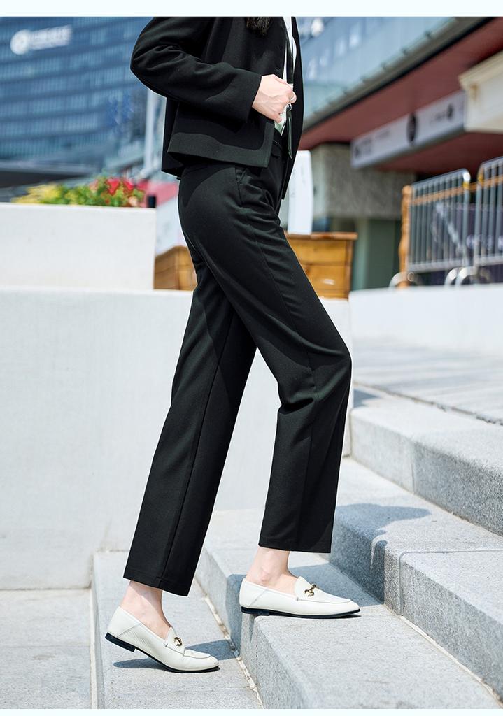 Morning Eight God pants, Lyocell acetate straight leg pants, women's nine point casual cigarette tube pants