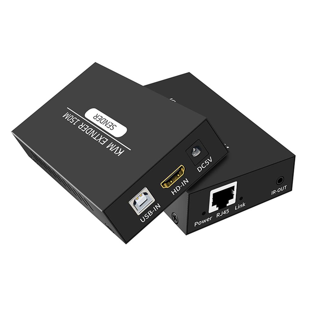 HDTV KVM USB-удлинитель 150 м, 3 USB-порта, Plug and Play для клавиатуры и мыши, USB через Ethernet, передатчик и приемник