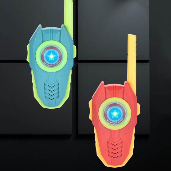 2 шт. Детский домофон со светодиодной подсветкой, беспроводной детский портативный домофон с радиусом действия 500 м, для использования в помещении и на открытом воздухе, для мальчиков и девочек, двухсторонняя радиосвязь, игрушка