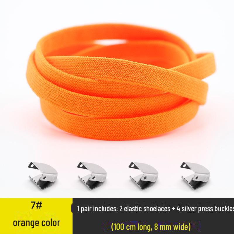 8MM Ленивые эластичные шнурки - детские, без завязывания, спандекс, двухслойные, с эластичной пряжкой