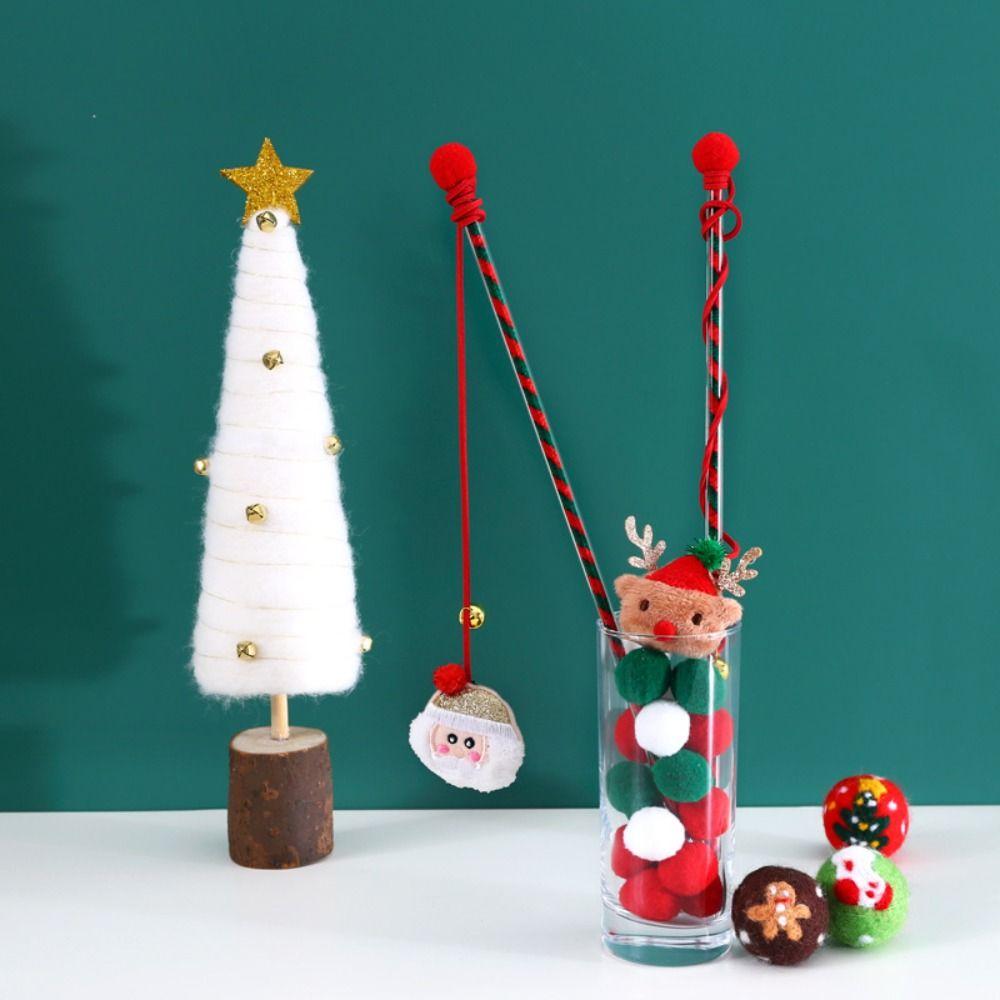 Pet Playing Cute Exercise Funny Cat Tease Toy Christmas Cat Wand Tease Wand Interactive Stick