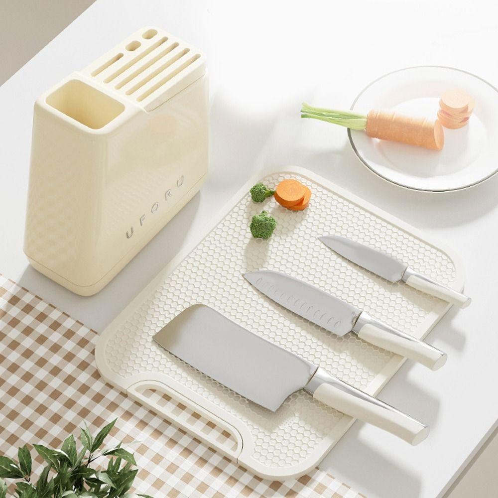 Устойчивая подставка для хранения ножей, нескользящая сушилка для столовых приборов, практичный контейнер для палочек, кухня