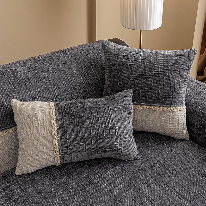 Универсальная подушка для дивана Chenier на четыре сезона, простая кремовая накидка на диван в стиле вафли для гостиной, нескользящая накидка на диван