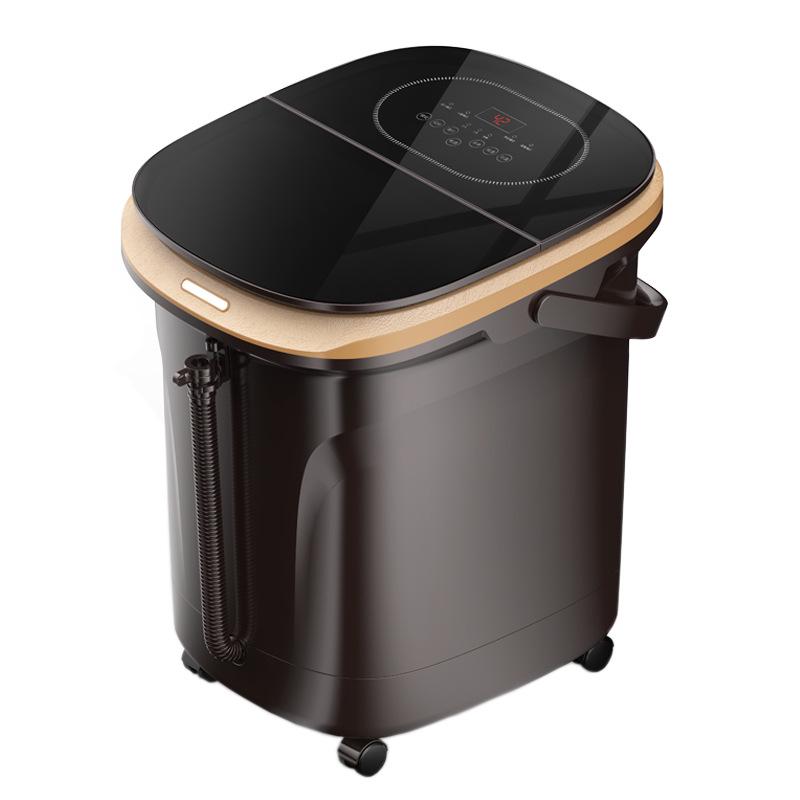 Chigo Space Gray Foot Spa Massager with Automatic Heating, Constant Temperature, Deep Basin, Calf-High Design, and Rollers.