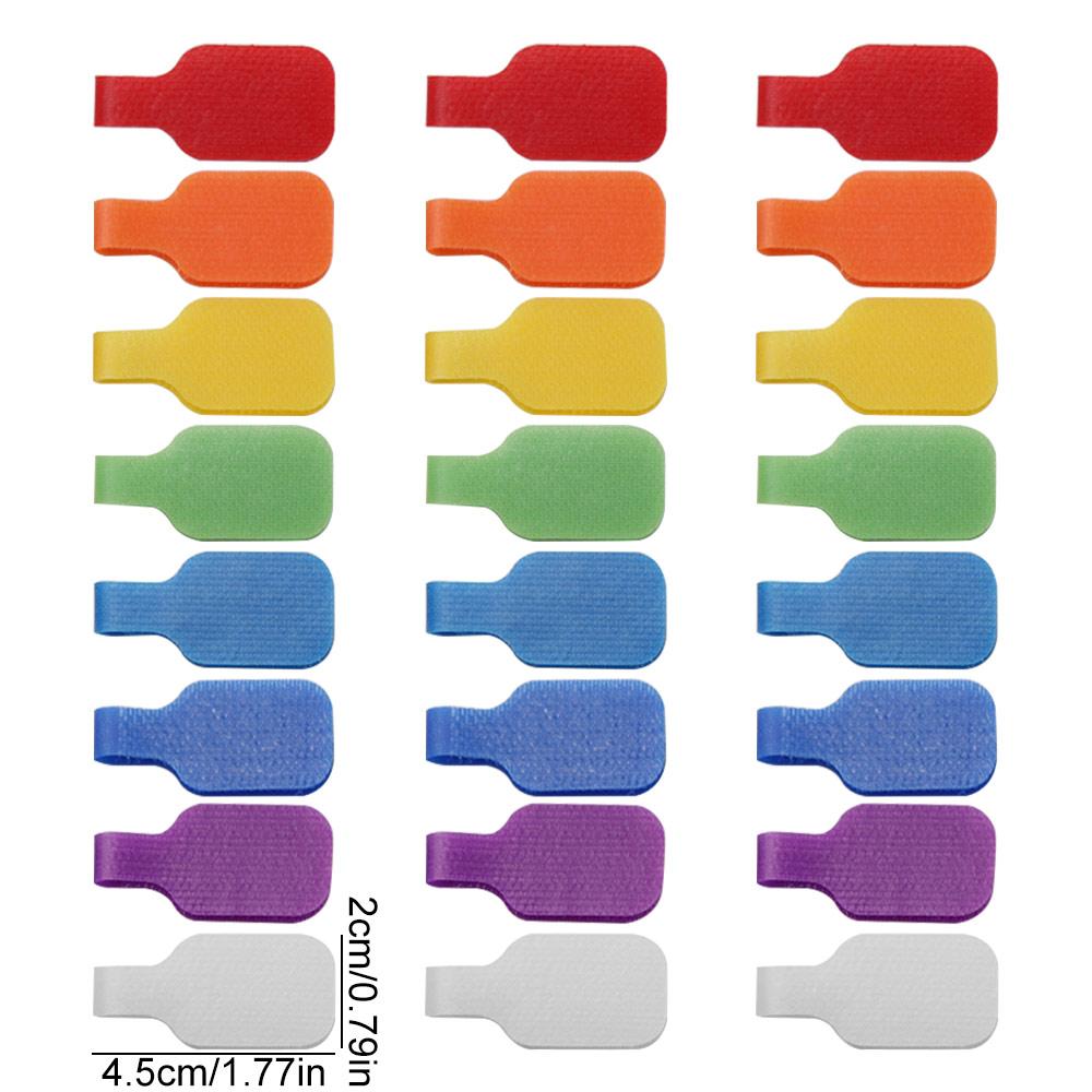 24pcs Waterproof Self Adhesive Cable Labels Reusable Wire Cord Tags  Office Home Use