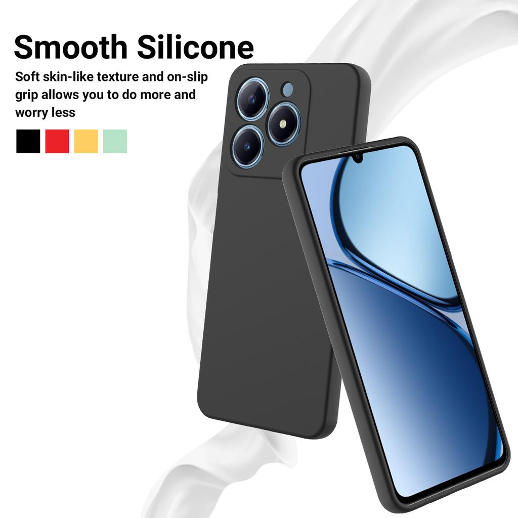 For Realme C61 4G Case Liquid Silicone Shockproof Phone Cover with Hand Strap