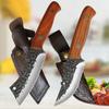 Нож для мяса из нержавеющей стали, ручной ковки, высокой твердости, с удобной ручкой, бытовой кухонный нож