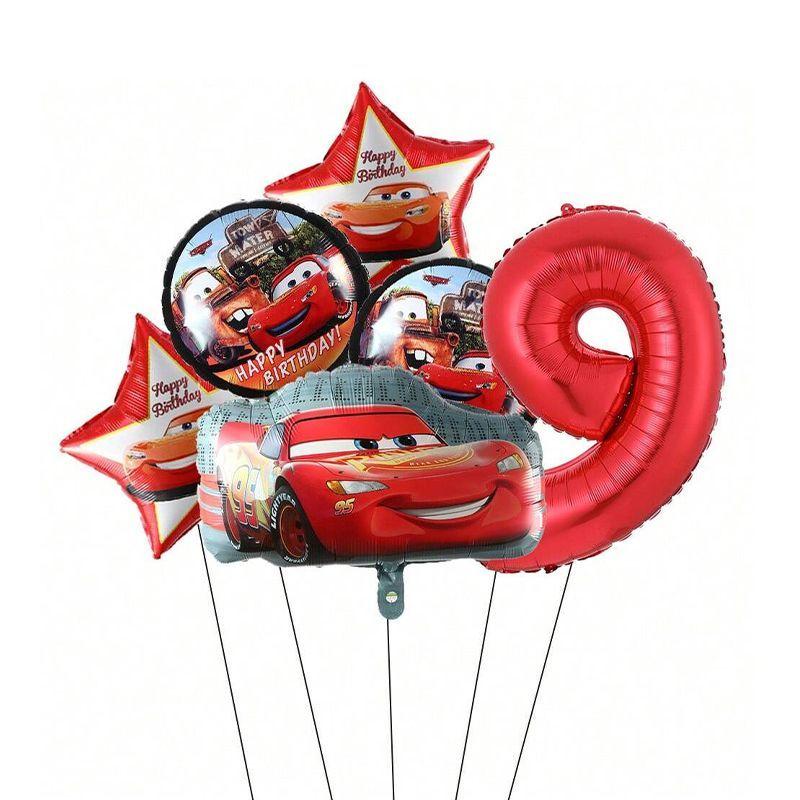 Aluminum Film Balloon Digital Birthday Set Racing Car Decoration Theme Children's Birthday Party Decoration