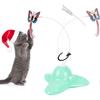Indoor Interactive Play Teaser Cat Toy with 360Electric Rotating Butterfly (Green)