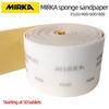 50 шт. MIRKA Goldflex Soft Губка-наждачка, разрываемая вручную, 115*125 мм Для покраски кузова автомобиля, Автомобильная с наждачной бумагой, Желтая