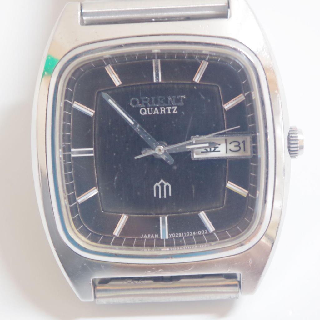 Б/у A7621 ORIENT Y029102-40 Кварцевые Мужские Часы День Неделя Коричневый Циферблат Рабочие