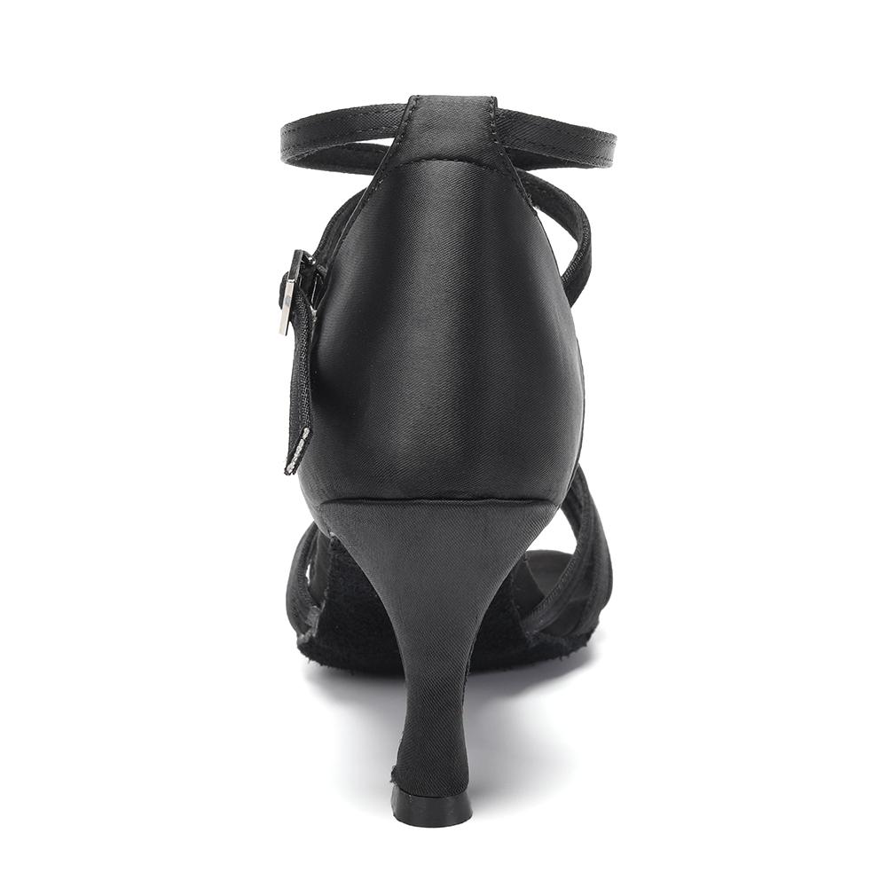 Latin Dance Shoes Women's Satin Standard Salsa Heeled 3 Inchs